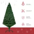 HOMCOM 5FT Pre-Lit Fibre Optic Artificial Christmas Tree Holiday Xmas Décor with Tree Topper Multi-Colour - 4