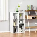 HOMCOM 6-Cube Bookshelf - White - 2