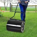 Outsunny φ50cm Steel Garden Lawn Roller Push Pull w/ Fillable Cylinder Water Sand Plug Lawn Flatten Seed Sow Rolling Drum w/ Handle - 9