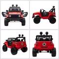 HOMCOM Kids Electric Ride On Car 12V Off Road Toy with Parental Remote Control 2 Motors Horn Lights Suspension Wheels for 3-6 Years Old Red - 8
