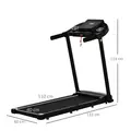 HOMCOM Treadmill Electric Motorised Running Machine w/ LED Display - 3