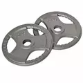 HOMCOM Set of 2 Cast Iron Weight Plates for 2 inch/5cm Hole Dumbbell Handle Bar, 20kg Dumbbell Plates Barbell Weight 2 x 10kg - 1