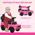 HOMCOM 3 in 1 Kids Children Ride on Push Car Toddler Sliding Car G350 Licensed Walker Foot to Floor Slider Push-Along with Horn Steering Wheel NO POWER Manual, Pink - 7