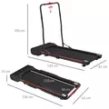 HOMCOM Foldable Walking Machine Treadmill 1-6km/h with LED Display & Remote Control Exercise Fitness for Home Office - 3