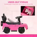 HOMCOM 3 in 1 Kids Children Ride on Push Car Toddler Sliding Car G350 Licensed Walker Foot to Floor Slider Push-Along with Horn Steering Wheel NO POWER Manual, Pink - 6