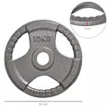 HOMCOM Set of 2 Cast Iron Weight Plates for 2 inch/5cm Hole Dumbbell Handle Bar, 20kg Dumbbell Plates Barbell Weight 2 x 10kg - 3
