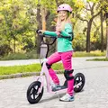 HOMCOM Kids Scooter Kick Scooter, with 12" EVA Tyres, Rear Brake, Big Wheels Scooter for 5-12 Years , Pink - 2
