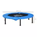 HOMCOM 40" Mini Fitness Trampoline Home Gym Yoga Exercise Rebounder Indoor Outdoor Jumper with Safety Pad, Support Up to 150 KG, Blue and Black - 3