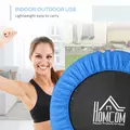 HOMCOM 38" Mini Fitness Trampoline Home Gym Yoga Exercise Rebounder Indoor Outdoor Jumper with Safety Pad, Support Up to 150 KG, Blue and Black - 6