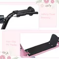 HOMCOM Kids Scooter Kick Scooter, with 12" EVA Tyres, Rear Brake, Big Wheels Scooter for 5-12 Years , Pink - 5