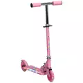 HOMCOM Kids Scooter, with Lights, Music, Adjustable Height, Foldable Frame, for Ages 3-7 Years - Pink - 1
