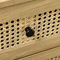 HOMCOM Storage Cabinet, 4-Drawer Unit with Rattan Element for Bedroom, Living Room, 80cmx35cmx95cm, Wood Effect - 9