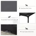 PawHut Large Raised Dog Bed Cat Elevated Lifted Cooling Portable Camping Basket Outdoor Indoor Mesh Pet Cot Metal Frame Black - 6