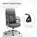 Vinsetto  Office Chair, Fabric Desk Chair, Padded Executive Chair with Adjustable Height, Swivel Wheels, Metal Star Base, Grey - 4