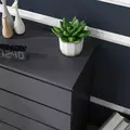 HOMCOM 5-Drawer Modern Dresser, High Gloss Storage Drawer Unit for Bedroom, Grey - 9