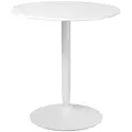 HOMCOM 75H x Φ70cm Two-Person Minimalistic Dining Table - White - 1