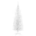 HOMCOM 5ft Unlit Artificial Christmas Tree, Pencil Slim Xmas Tree with Solid Stand and Realistic Branches, White - 1