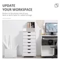 Vinsetto Seven-Drawer Filing Cabinet, with Wheels - White - 4