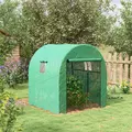 Outsunny 180 x 180cm Walk-In Polytunnel Greenhouse - Green - 2