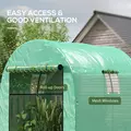 Outsunny 180 x 180cm Walk-In Polytunnel Greenhouse - Green - 5