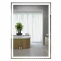 HOMCOM 70 x 50cm LED Bathroom Mirror with Lights, Dimmable Makeup Mirror, Vanity Mirror with 3 Colour, Smart Touch, Anti-Fog - 1