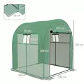 Outsunny 180 x 180cm Walk-In Polytunnel Greenhouse - Green - 3
