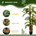 Outsunny Set of 2 Artificial Plant Tropical Fern in Pot, Fake Plants for Home Indoor Outdoor Decor, 150cm, Green - 5