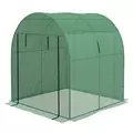 Outsunny 180 x 180cm Walk-In Polytunnel Greenhouse - Green - 1
