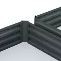 Outsunny Set of 2 291L Raised Garden Bed, Elevated Galvanised Planter Box for Flowers, Herbs, 100x100x30cm, Dark Grey - 8