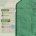 Outsunny Greenhouse Cover Replacement Walk-in PE Hot House Cover with Roll-up Door and Windows, 140 x 143 x 190cm, Green - 4