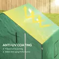 Outsunny Greenhouse Cover Replacement Walk-in PE Hot House Cover with Roll-up Door and Windows, 140 x 143 x 190cm, Green - 5