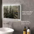 HOMCOM 70 x 50cm LED Bathroom Mirror with Lights, Dimmable Makeup Mirror, Vanity Mirror with 3 Colour, Smart Touch, Anti-Fog - 7