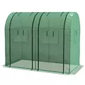 Outsunny Tomato Greenhouse, Garden Growhouse with 2 Roll-up Doors and 4 Mesh Windows, Portable Indoor Outdoor Green House, 185 x 94 x 150cm, Green - 1
