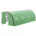 Outsunny Polyethylene Upgraded Structure Walk-in Polytunnel Greenhouse, 6 x 3 m, Green - 1