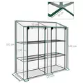 Outsunny 46 x 143cm Three-Shelf Mini Greenhouse - Clear - 3