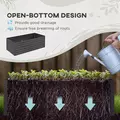 Outsunny Set of 2 Raised Beds for Garden, Galvanised Steel Outdoor Planters with Multi-reinforced Rods for Vegetables, Plants, Flowers and Herbs, 180 x 90 x 59 cm, Dark Grey - 4