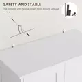 HOMCOM Multi-Storage Freestanding Kitchen Cabinet - White - 7