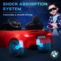 AIYAPLAY 12V BMW Licensed Kids Car, with Easy Transport, Remote Control, Suspension, Music, Horn, LED Lights, Red - 6