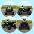 HOMCOM 12V Ride-On Quad Bike w/ Music, Horn, for Ages 3-5 Years - Green - 8