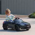 AIYAPLAY 12V BMW Licensed Kids Car, with Easy Transport, Remote Control, Suspension, Music, Horn, LED Lights, Black - 2