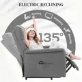 HOMCOM Electric Riser Recline Armchair, with Footrest - Grey - 5
