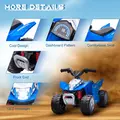 AIYAPLAY Honda Licensed Kids Electric Quad Bike, 6V ATV Ride On for Ages 1.5-3 Years, Blue - 6