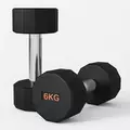 SPORTNOW Dumbbells Weights Set with 12-Sided Shape and Non-Slip Grip for Men Women Home Gym Workout, 2 x 6kg - 8