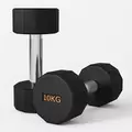 SPORTNOW Dumbbells Weights Set with 12-Sided Shape and Non-Slip Grip for Men Women Home Gym Workout, 2 x 10kg - 8