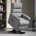 HOMCOM Electric Riser Recline Armchair, with Footrest - Grey - 2