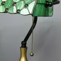 HOMCOM Stained Glass Table Lamp, Vintage Lamp with Green Handmade Shade, Metal Base, Antique Bedside Lamp for Bedroom Living Room Home Decoration - 8