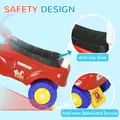AIYAPLAY Ride On Fire Truck Foot to Floor Design with Under Seat Storage, Steering Wheel, Music, Light, for 1.5-3 Years, Red - 7