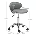 HOMCOM Adjustable Rolling Swivel Beauty Salon Chair, Stool for Spa, Grey - 3