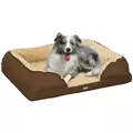 PawHut Calming Dog Bed Pet Mattress w/ Removable Cover, Anti-Slip Bottom, for Medium Dogs, 90L x 69W x 21Hcm - Brown - 1