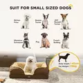 PawHut Calming Dog Bed Pet Mattress w/ Removable Cover, Anti-Slip Bottom, for Small Dogs, 70L x 50W x 18Hcm - Brown - 4